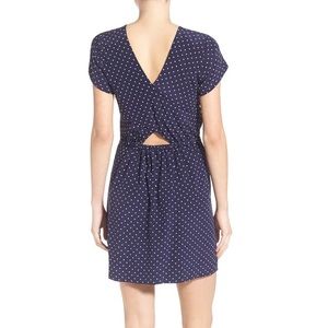 Madewell Cross Back Star Print Fit & Flare Dress